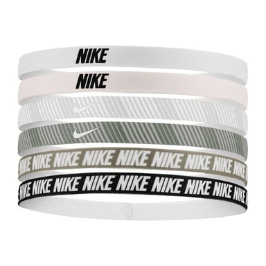 Nike - Stirnband, Flex, Klassisch (6er-Pack) (Hellrosa/Hellgrau/Weiß)