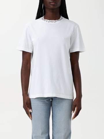 Kristall-Ausschnitt T-Shirt