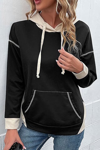 Zweistufiger Langarm-Hoodie