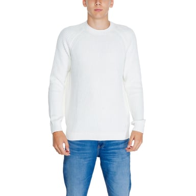 Rippstrick-Pullover mit Rundhalsausschnitt
