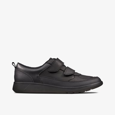 Scape Flare Y Schwarze Leder Schuhe