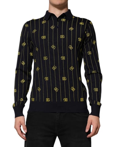 Logo-Print Langarm-Polo