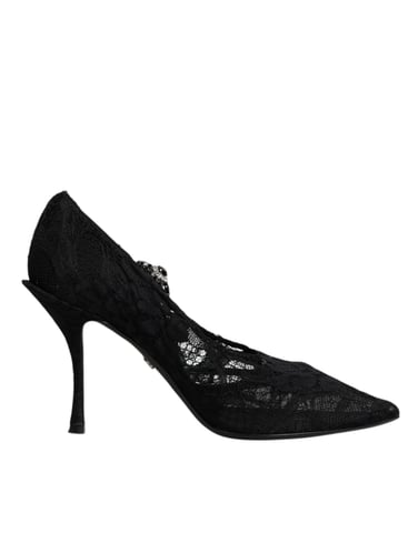Spitzen Pumps Absatzschuhe Schwarz