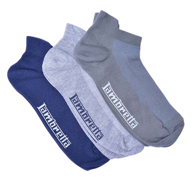 Lambretta - Sneaker-Socken für Herren(3er-Pack) (Marineblau/Khaki/Grau meliert)