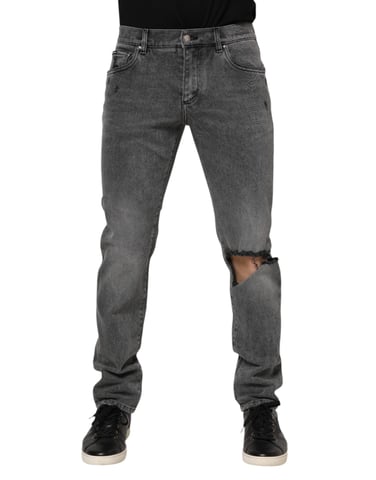 Zerrissene Straight-Leg Jeans