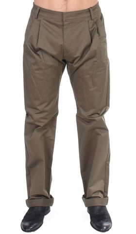 Faltenhose Olivgrün