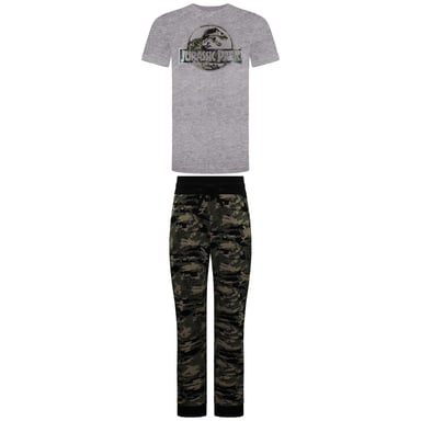Jurassic Park Logo Herren Camouflage Pyjama-Set