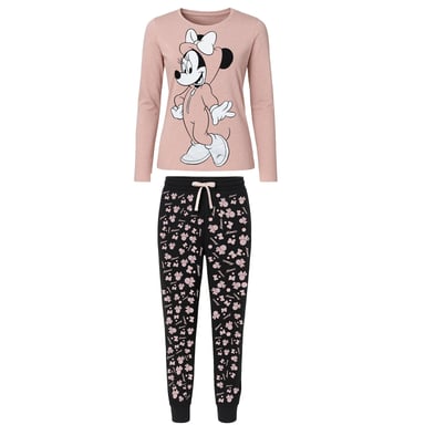 Disney Minnie Overall Damen Pink/Schwarz Schlafanzug Set
