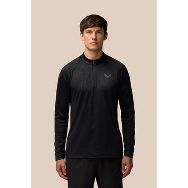 Castore Adapt Training 1/4 Zip Top Polyester Herren Schwarz Sport-T-Shirts