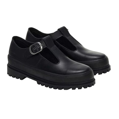 Superga - "2541" Riemchenschuhe für Damen, Boxleder (Schwarz)