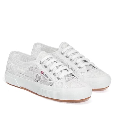Superga - Herren/Damen Unisex Sneaker "2750", Makramee (Weiß)