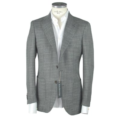 Grau Unstrukturierter Blazer