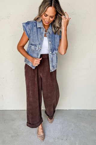 Jeansweste Cropped Relaxed