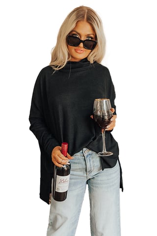 Oversized Stehkragenpullover im entspannten Schnitt