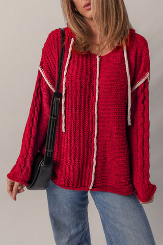 Strick-Hoodie-Pullover