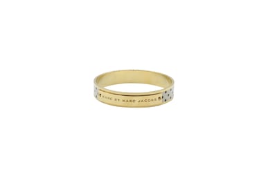 Marc by Marc Jacobs Logo-Plakette Armreif aus Goldmetall