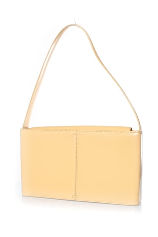 DKNY Schultertasche aus Leder in zartem Gelb