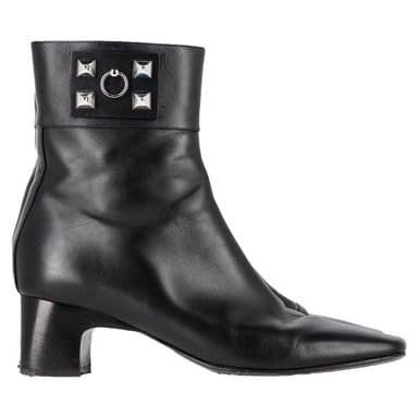 Hermès Decouverte 50 Stiefeletten aus schwarzem Leder
