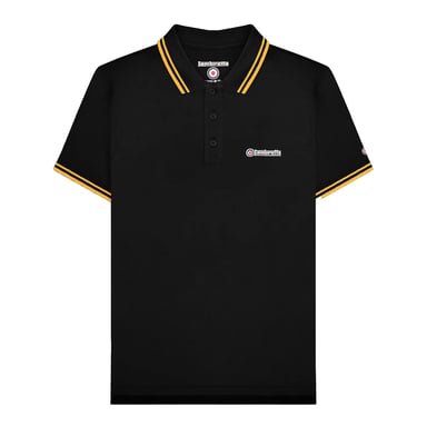 Lambretta - Poloshirt für Herren, Groß und Hoch (Schwarz/Gold)