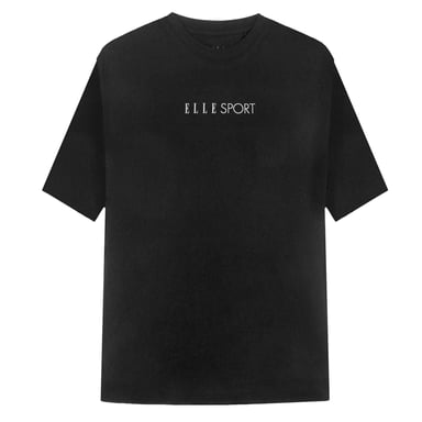 Elle - T-Shirt für Damen, Boyfriend - locker geschnitten (Schwarz)