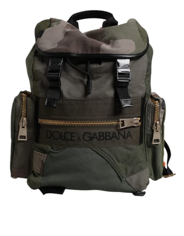 Militärgrün Patchwork Reisem Backpack Tasche