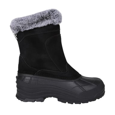 Mountain Warehouse - "Snowdrift" Schneestiefel für Damen, Wildleder, Kunstfell gefüttert (Schwarz)