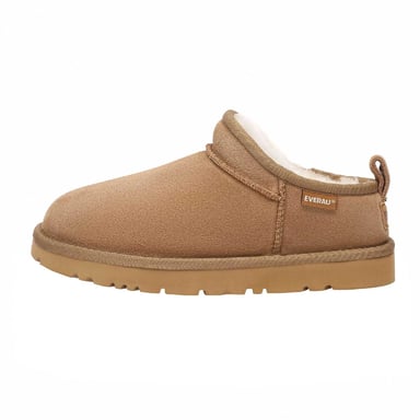EverAu - "Quail" Hausschuhe für Damen, Leder (Kastanie)