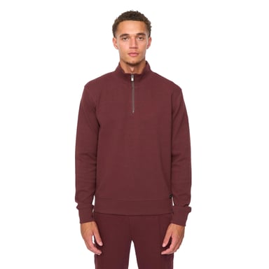 Duck and Cover - "Slellmoore" Sweatshirt für Herren, mit kurzem Reißverschluss (Weinrot)