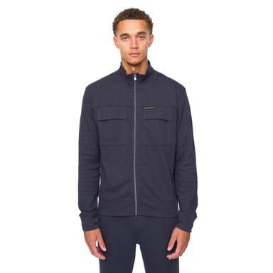 Duck and Cover - "Tames" Sweatshirt für Herren, Durchgehender Reißverschluss (Marine)