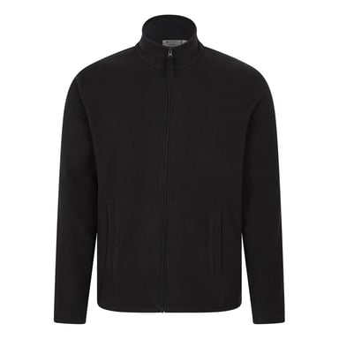 Mountain Warehouse - "Raso" Fleece-Oberteil für Herren, Durchgehender Reißverschluss (Schwarz)