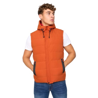 Crosshatch - "Kampleys" Weste für Herren, Wattiert (Dunkel Orange)