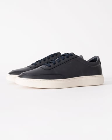 Herren Lässige Leder Sneaker in Dunkelblau