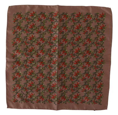 Braune Karotten Print Seidentuch