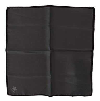 Dolce & Gabbana Gray 100% Silk Square Grey Grey 100% Silk Square Men's Maskerchief