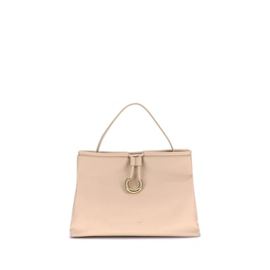 Cremfarbene Kalbsleder Bos Taurus Handtasche