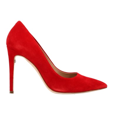 Ferragamo spitze Pumps aus rotem Wildleder