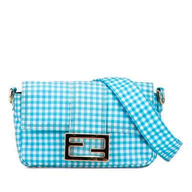Baguette Gingham Schultertasche