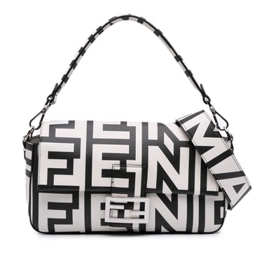 Baguette Logo-Print Schultertasche