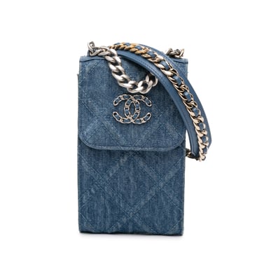 Denim gesteppte Umhängetasche