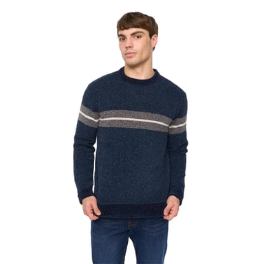 Crosshatch - "Roundall" Pullover für Herren, Jerseyware, Chenille (Marine)