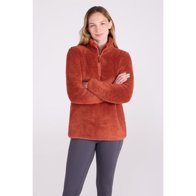 Mountain Warehouse - Fleece-Oberteil mit kurzem Reißverschluss für Damen (Dunkel Orange)