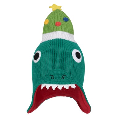 Mountain Warehouse - Wintermütze für Kinder, Mit Vlies gefüttert, weihnachtliches Design (Grün)