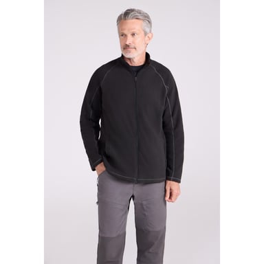 Mountain Warehouse - "Ashbourne" Fleecejacke Durchgehender Reißverschluss für Herren (Schwarz)