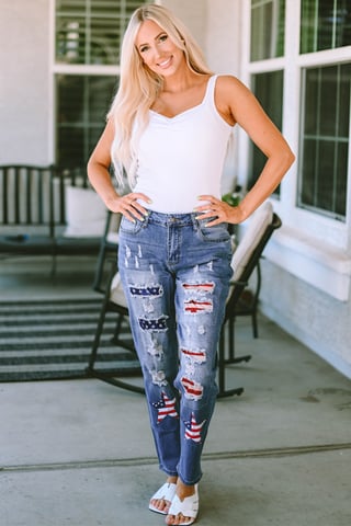 Zerrissene Skinny Jeans