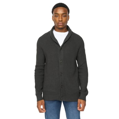 Duck and Cover - "Venosa" Strickjacke für Herren, Schalkragen (Holzkohle)