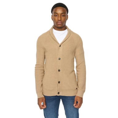Duck and Cover - "Venosa" Strickjacke für Herren, Schalkragen (Steinfarben)