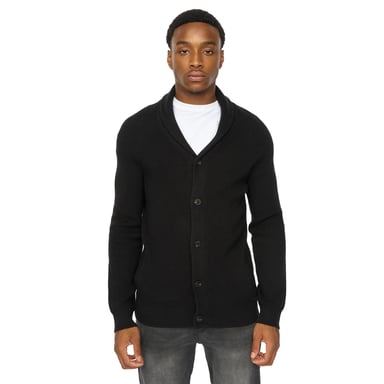 Duck and Cover - "Venosa" Strickjacke für Herren, Schalkragen (Schwarz)