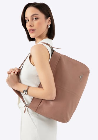 Wittchen Damen-Einkaufstasche aus Naturleder mit abnehmbarem Henkel, beige