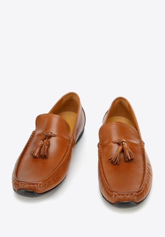 Wittchen Herren-Lederslipper mit Quasten, Braun, Naturleder