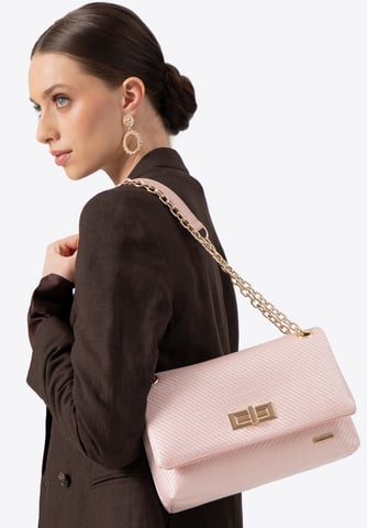 Wittchen Damen-Umhängetasche mit geflochtener Kette, rosa Polypropylen